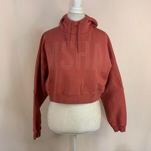 Pink/Red Gymshark Cropped Sweatshirt